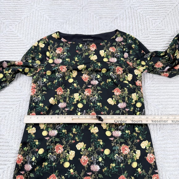 Banana Republic Dress Womens 2 Floral Shift Work Office Romantic Garden Party - Picture 4 of 11